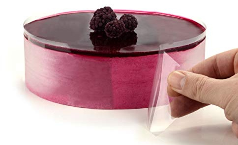 XXL Extra Große und extra Lange Tortenrandfolie Transparent Acetat Rolle 15cm x 20m für Tortendeko Schokolade Mousse Dessertringe