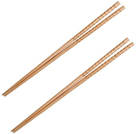 Cabilock 2pares Palillos De Madera Largos Reutilizables Para Cocina y Hot Pot Multifuncionales Para Freír y Evitar Quemaduras Casa o Restaurante