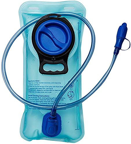 DTnewsun Poche d'hydratation 1,5 L, 2 L, 3 L, réservoir d'eau étanche avec tuyau isolé, pour sac d'hydratation pour le cyclisme, la randonnée, la course, l'escalade, le vélo, bleu, 90