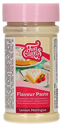 FunCakes Geschmackpaste Zitrone Meringue: Lebensmittelaroma, großartiger Geschmack, perfekt zum Dekorieren von Kuchen, geeignet für Teig und Füllungen. 100 g.