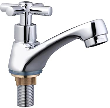 Shuiltad Moderner Einhebel-Badezimmer-Wasserhahn, ein Loch, Chrom-Finish, Kaltwasserhahn, Bar Waschbeckenarmaturen