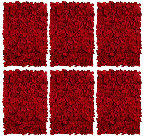 Künstliche Blumen Wand Kunstblumen Deko: Blosmon 6 Stück Rot Blumengestecke Blumenwand Hortensien Dekoblumen Unechte Seidenblumen Gesteck Fuer Hochzeit Balkon Garten Wohnzimmer Tisch Wanddeko | Blumengestecke Blumenwand Dekoblumen, Unechte Seidenblumen Gesteck Fuer Hochzeit, Balkon, Garten, Wohnzimmer, Wanddeko