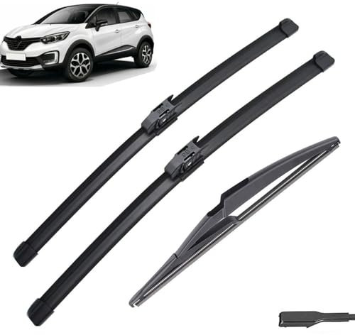 Qualità OEM 3Pcs Anteriore Posteriore Portellone Tergicristallo Lame Set for Renault Captur Kaptur 2020 2019 2018 2017 2016 26 16 12 Vestibilità perfetta per parabrezza