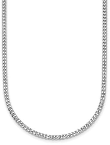 Panzer-Armband aus 14 Karat Weißgold, 2,4 mm, 18 cm, Schmuck für Damen