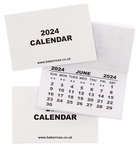 Baker Ross FX873 Blocs de calendrier 2024 - paquet de 25, Accessoires de bricolage pour enfants