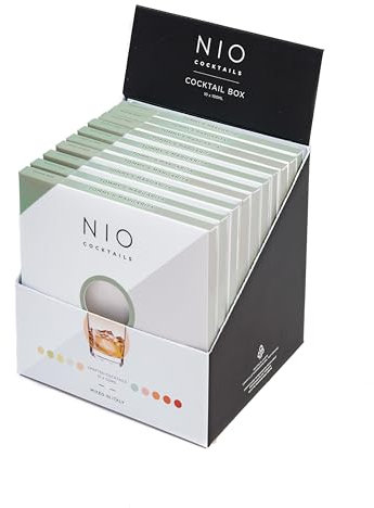 NIO Cocktails – Premium Handcrafted Tommy’s Margarita – Triple Sec & Tequila Cocktail Gift Box – Bar-Quality Pre-Mixed Cocktails with Organic Agave – Luxury Alcohol Gift Set – 10 x 100 ml