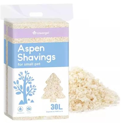 Niteangel Aspen Biancheria da letto per criceti nani siriani, gerbilli, topi, ratti, conigli, porcellini d'India, cincillà, ricci o altri piccoli animali domestici (30 L – 4 mm)