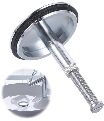 LEZED 43mm Tappo per Vasca da Bagno Universale Tappi Cromati per Bagno Tappo di Scarico Cromato in Ottone Tappo Lavandino Bagno con vite regolabile per Vasca da Bagno, Cucina, Lavabo(48~68 mm）