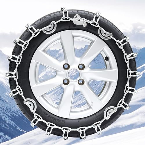 JXYQZD Schneeketten, 2 Stück 5,7 mm Auto-Schneeketten Aus Legiertem Stahl, Einfach zu Montieren, Kompatibel mit Autos, SUVs und Vans, Reifenbreite 155 mm–275 mm (Size : 205)