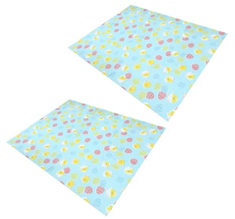 GRIRIW Blumendekorationen 2st Ostern Tischdecke Rechteckig Frühlingsblumen Tischdecke Tischwäsche Zu Ostern Blumentisch Tischdeko Hase Tische Kunststoff Tischläufer Esstisch Plastik