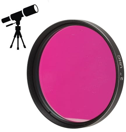 2 Zoll UHC Filter, Teleskopfilter, Ultrahochkontrastfilter, Filter Zur Reduzierung der Lichtverschmutzung, Astrofotografie Zur Verbesserung des Bildkontrasts Reduziert die
