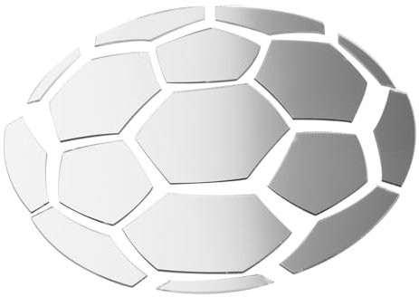 Homoyoyo Fußball-Spiegel-Wandaufkleber Wanddekoraufkleber Bastelspiegel Acryl-Fußball-Spiegelaufkleber Spiegel-Wanddekor-Aufkleber automatisch Spiegelwand Glasbaustein Applikationen Kind