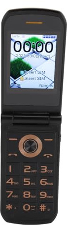 Telefono Cellulare 2G a Conchiglia per Anziani, Telefono Base con Tasti Grandi per Anziani con Doppia Scheda, Display a Doppio Schermo, Suono Chiaro e Forte, Batteria da 4800