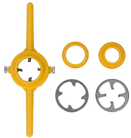 Topyond Gewindeschneidwerkzeug-Set aus legiertem Stahl, 6-teiliges Gewindeschneider-Set NPT 1/2 Zoll 3/4 Zoll 1 Zoll PVC-Rohr-Gewindeschneide-Set für PVC-Rohre