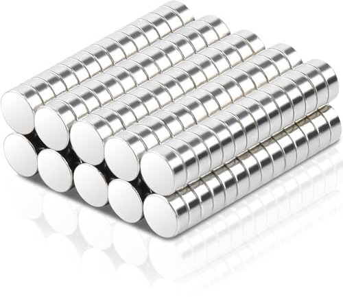 Lot de 200 petits aimants puissants en néodyme - 4 x 1 mm - Mini aimants puissants - Petits aimants ronds - Pour tableau magnétique, réfrigérateur, tableau blanc, artisanat