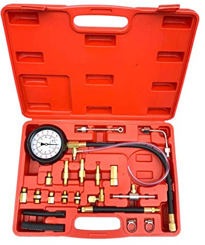 Oil Combustion Spraying Injection Gauge, Car Fuel Pressure Tester Gauge Tools, Auto Fuel Injection Pump Pressure Gauge Injector Tester Manometer Gauge System Test Kit