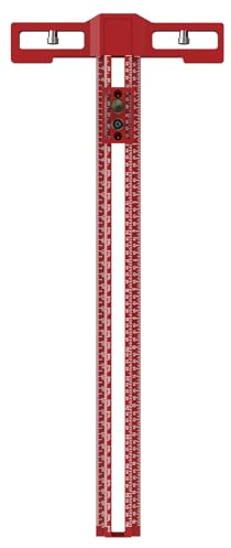TS-16 Woodworking Scriber Ruler, Aluminum Alloy 360 Degree Adjustable T Square Ruler 16 Inch Marking Gauge Drilling Positioning Ruler Woodworking Tool
