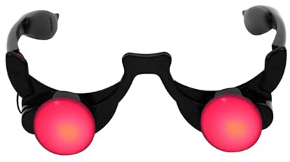 Huayeex 2 Stücke Halloween Leucht LED Brille, Rot Leuchtende Brille, Leuchtbrille Halloween, Leuchtende Halloween-Brille, Schutzbrillen-Requisiten, Lustige Maskerade-Party-Requisiten Für Erwachsene