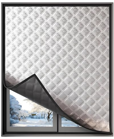 Wetterfeste Aluminiumfolie Isolierfolie Fenster Isolierung Gegen Kälte Reflektierende Anti-UV Fensterfolie Fenster-isoliervorhang Verdunkelungsfolie Für Büro Und Haus(100cmx100cm)