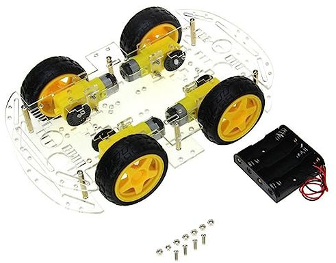 Sefdrert Intelligenter Roboter-Montagewagen-Bausatz, Elektronik-Bausatz zum BAU Eines Roboter-Acryl-Autos, Auto-Lernprogrammier-Kit