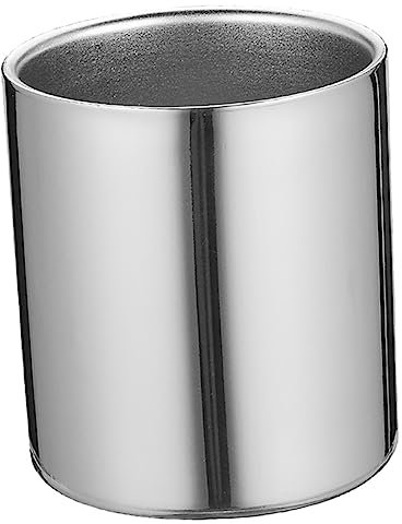 OFFSCH Taza De Café De Acero Inoxidable Doble Pared 260 Ml Sin Asa Acero Inoxidable Cepillado Resistente Para Hogar Bebidas Calientes y Frías Multifunción Para Uso Diario
