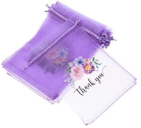 Vaguelly 10 Stück Lavendelduftbeutel Organza Netzbeutel Mit Kordelzug 10 x 15cm Durchsichtige Kleiner Gastgeschenktüten Für Hochzeit Schrank Reise