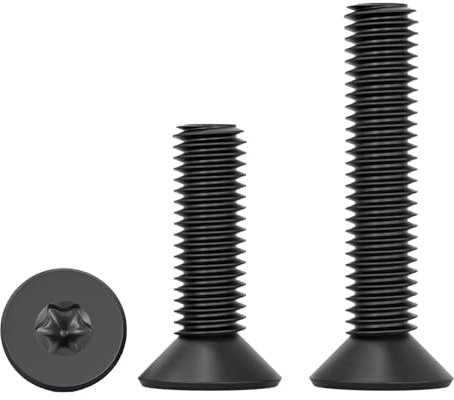 SHUNCHG 20 Pièces M3x6mm Vis Torx à Tête Fraisée avec Six Pans Creux en Acier Inoxydable A2 V2A, Filetage Complet Vis Cylindriques Hexagonales à Tête Plate