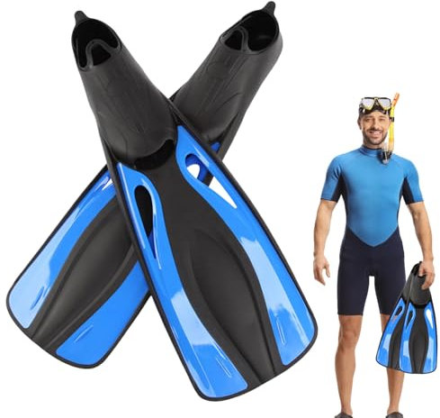 Pinne da Nuoto | Set Pinne Snorkeling Per Adulti | 1 Paio Flippers Regolabili Per Immersione Attrezzatura Allenamento Per Spiaggia Piscina Mare Acque Basse E Profonde