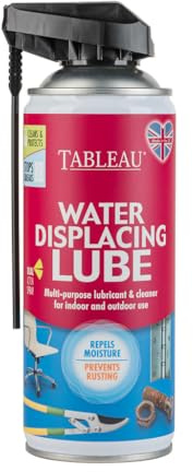 Tableau Water Displacement Lube 400ml. Multi Purpose Spray Lubricant For Indoor & Outdoor Use. Dual Action Aerosol Spray. Fast Acting Long Lasting Lubricant that Fixes Maintains Protects