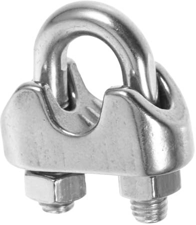 PLAFOPE Abrazadera de Cable de Acero Inoxidable Clip Multifuncional para Sujeción Segura de Cuerda y Alambre Resistente y Fácil de Instalar para Usos