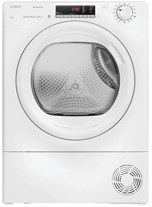 Candy Smart Pro Inverter CRO EH10N2TE-S, Secadora 10KG, Bomba de Calor, Panel Smart Touch, WiFi, App hOn, 14 Ciclos, 3 Rápidos, Certificado Secado Lana, Snap & Dry, Inicio Diferido 24H, 64DB, Blanco