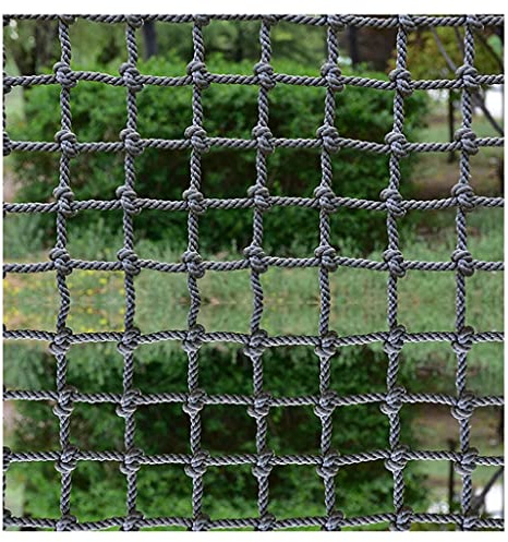 Rete per Struttura da Arrampicata per Bambini, Rete in Corda di Canapa per Esterni Resistente, Rete di Protezione per Corda di Sicurezza Multi-Dimensioni per Altalena(3X3m/9.8X9.8ft)