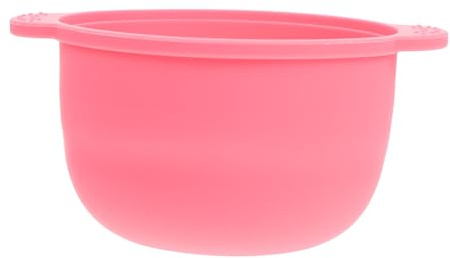 NOLITOY Innentopf mit Komfortablem Griff aus Hitzebeständigem Silikon Antihaft Wachsschmelztopf zum Wachsschmelzen in Rosa für Zuhause und Salon