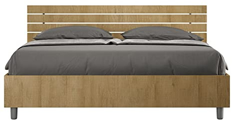 BS COM Letto matrimoniale senza rete 160x190 testata dritta quercia