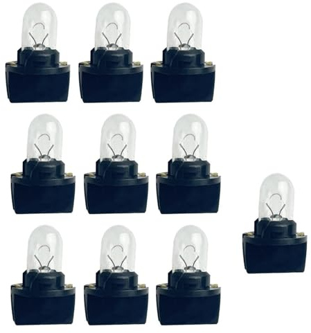 winterrock 20PCS Car Instrument Cluster Bulbs, T5 17 57 86 Halogen Instrument Cluster Bulbs Kit, 12V Single-filament Dash Light for Car Interior, Auto Indicator Bulb Universal for Cars (White)