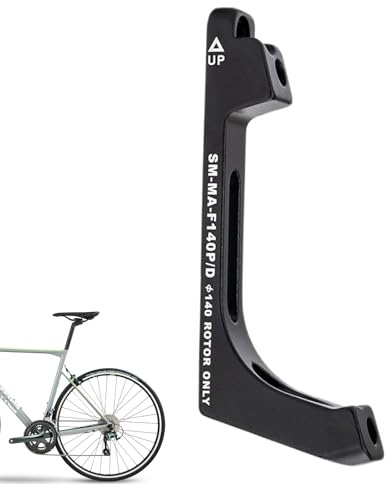 Adapter für Scheibenbremse für Fahrrad – Halterung von Flat Mount auf Post Mount, Gestell aus langlebigem Aluminium | Bremssattel schwarz für Gabeln Rahmen Umwandlung Straße Radfahren Reparatur
