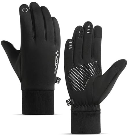 ZXTGBQ Gants Thermiques D'Hiver Pour Enfants, Gantschauds AntidéRapants Pour éCran Tactile, Gants De Sport D'Hiver Pour Enfants, Gantsde Cyclisme Chauds Coupe Vent Pour GarçOns Et Filles De 9 à 14 Ans