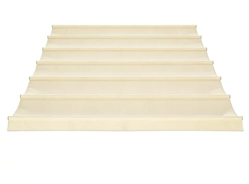 Copertura Retrattile Per Gazebo Pergola,Tenda Parasole A Onda Retrattile,Impermeabile Tenda Da Sole Per Esterno,98% Protezione Uv,per Giardino Terrazza Cortile (Off-white,1.2x12M (WxL))