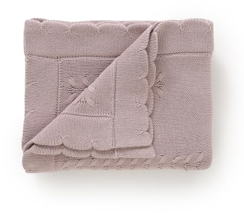 DovFanny Cotton Crochet Knitted Baby Blanket Cozy Nursery Blankets