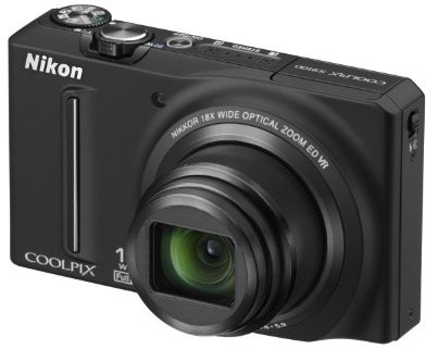 Nikon Coolpix S9100 Digitalkamera (12 Megapixel, 18-fach opt. Zoom, 7,5 cm (3 Zoll) Display, Full-HD Video, bildstabilisiert) nachtschwarz