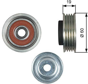 GATES T39181 Rullo tenditore cinghia Poly-V | Compatibile con: FIAT SEDICI, SUZUKI IGNIS I, IGNIS II, JIMNY Geländewagen geschlossen, JIMNY Geländewagen offen