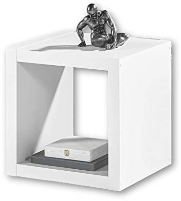 STYLE Modernes Würfelregal Weiß, ideal für Faltboxen - Praktisches Raumteiler Regal mit offenen Fächern - 41 x 41 x 38 cm (B/H/T)