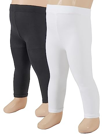 CALZITALY 2 Pares X Leggings Cortos Semi OPACOS para Bebes | Mallas Corte Pirata EN Microfibra | 40 DEN | Negro, Blanco | 4/6, 8/10, 12/14 AÑOS | CALCETERÍA Italiana | (24 Meses, 1 Blanco + 1 Negro)