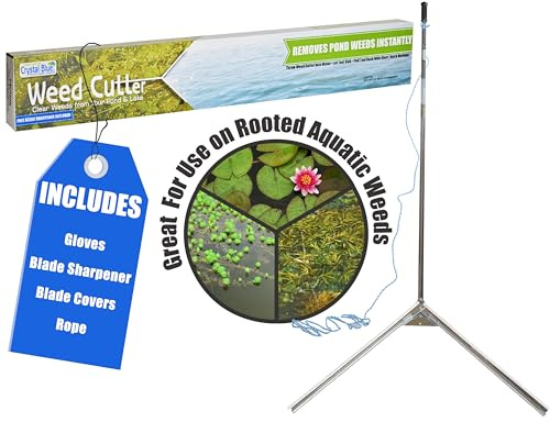Crystal Blue See und teich Weed Cutter - inklusive klingenschärfer und schutzhandschuhe, die Nicht für Cattail Removal