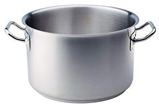 Pentole Agnelli Linea Acciaio Inox 18-10 Casseruola Alta 2 Manici cm 32