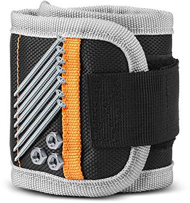Flexzion Magnetarmband Handwerker, Magnetisches Armband mit leistungsstarken Magneten, Bestes Geschenk für Männer, Werkzeuggürtel DIY Gadget zum Halten von Schrauben Nägeln Bohrern für Elektriker