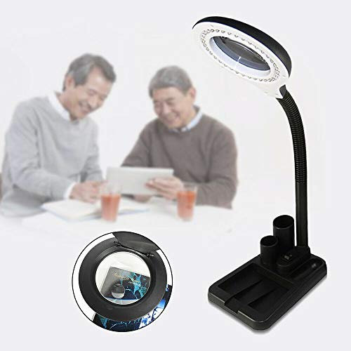 Lupenlampe mit Standfuß Tischlampe Magnifier Lamp Arbeitsleuchte