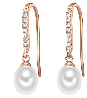 Valero Pearls Damen Ohrringe 925/- Sterling Silber roségold