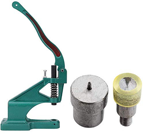 WedDecor 9mm Einzel Kappe Tubular Nieten Installation Stanzen Set Werkzeug Grün Handpresse Maschine für DIY Projekte, Lederwaren, Bekleidung, Handwerk Dekoration