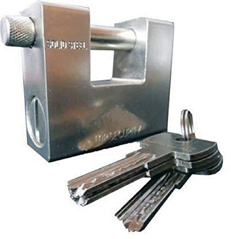 SLS SHOP LUCCHETTO DI SICUREZZA RESISTENTE ANTISCASSO BLINDATO IN ACCIAIO